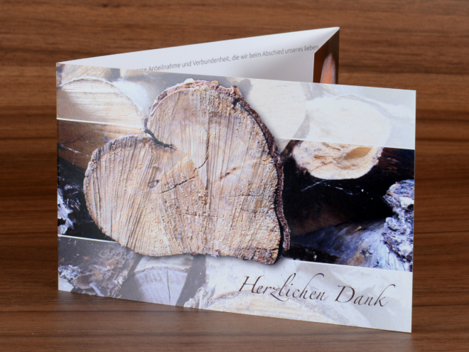 Danksagungskarten in diversen Ausführungen, Wallimann Druck und Verlag AG