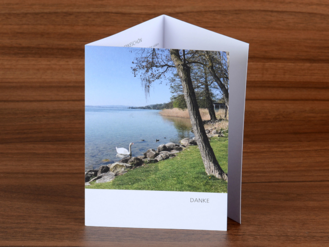 Danksagungskarten in diversen Ausführungen, Wallimann Druck und Verlag AG