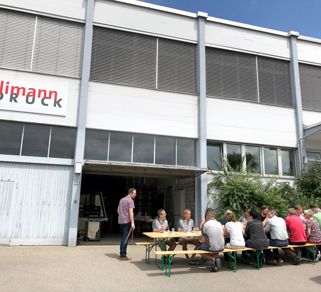 Grillparty bei der Wallimann Druck und Verlag AG
