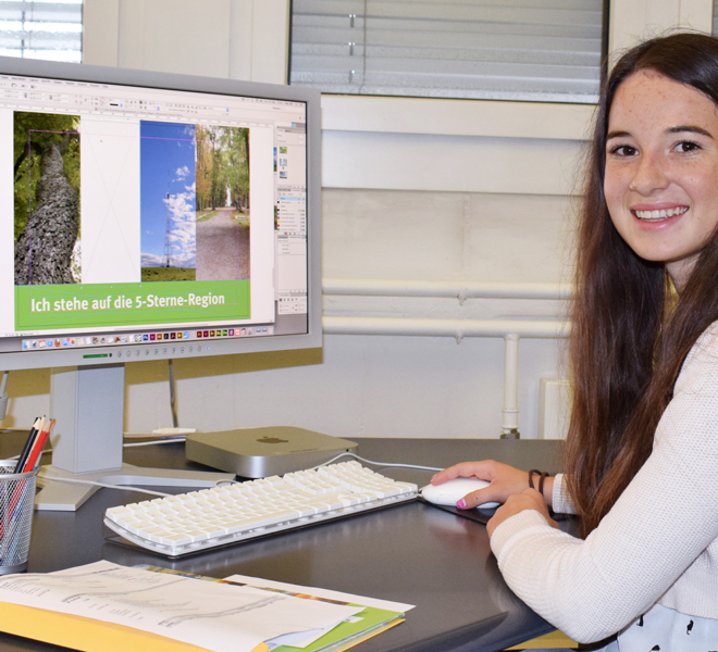 Ramona Troxler, Lernende Polygrafin, Wallimann Druck und Verlag AG
