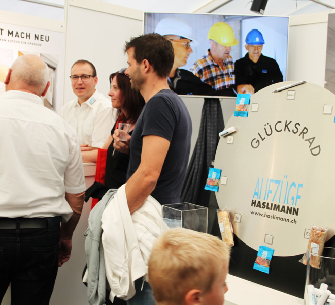 Haslimann Aufzüge AG an der Gewerbeausstellung Stärne füfi in Beromünster