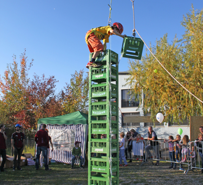 Landessender Jugend, Harassenstapeln an der Gewerbeausstellung Stärne füfi in Beromünster