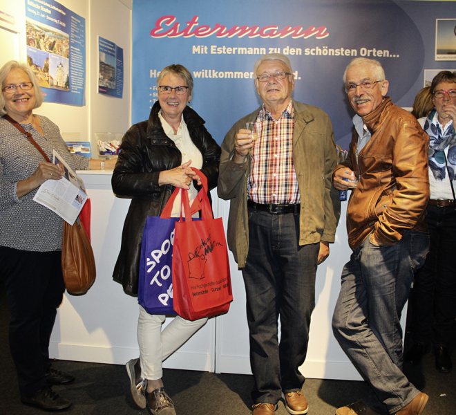 Viele Gäste am Stand von Estermann Reisen an der Gewerbeausstellung in Beromünster