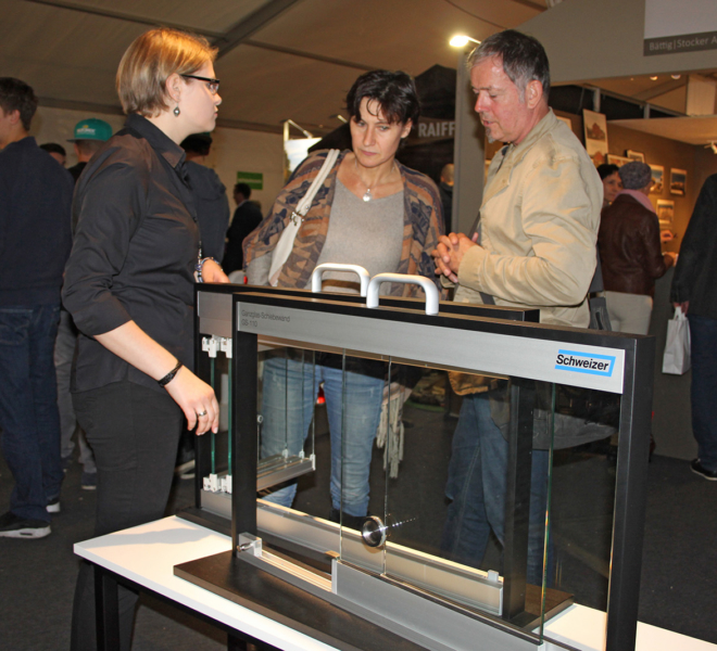 Fensterbauer an der Gewerbeausstellung Stärne füfi in Beromünster