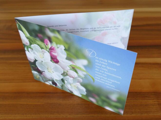 Wallimann erstellt individuelle Danksagungskarten.