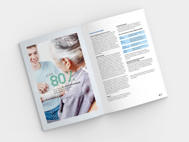 Der Jahresbericht von der Spitex wurde von Wallimann Druck produziert.