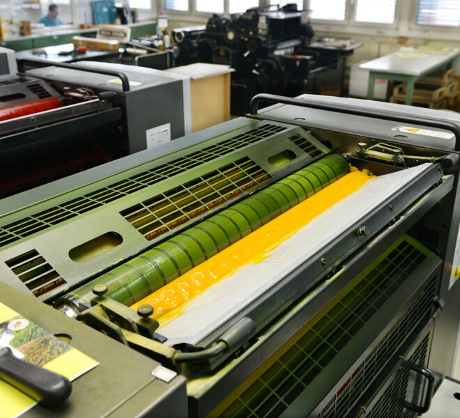 Offsetdruckmaschine von der Wallimann Druck und Verlag AG