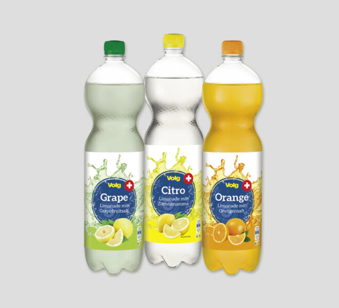 Relaunch, Volg, Limonade, Redesign, Etiketten