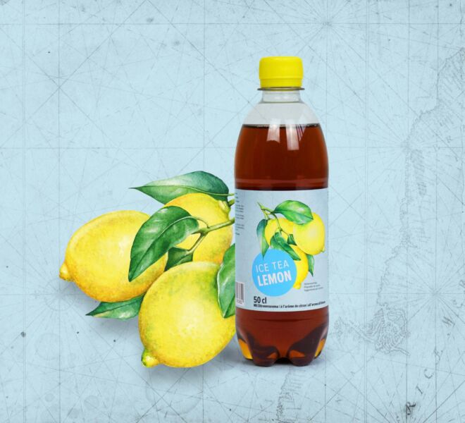 Etikette Ice Tea Lemon von Transgourmet