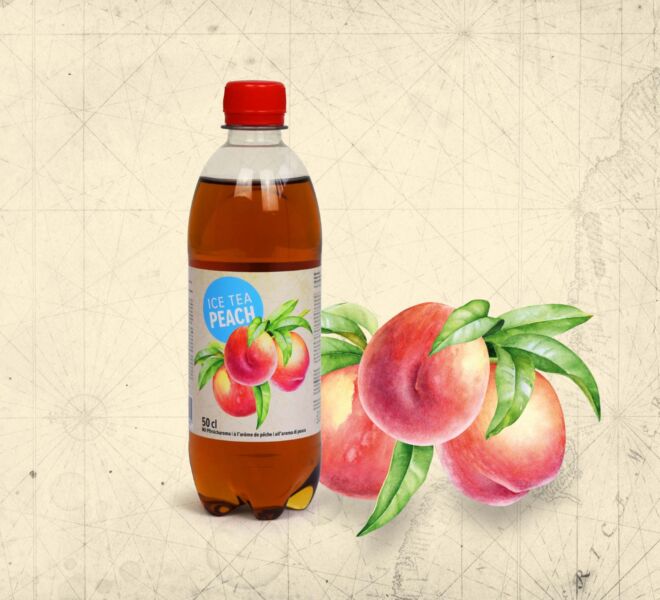 Etikette Ice Tea Peach von Transgourmet