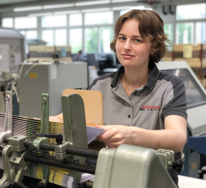 Janine Tremp, Lernende Printmedienverarbeiterin