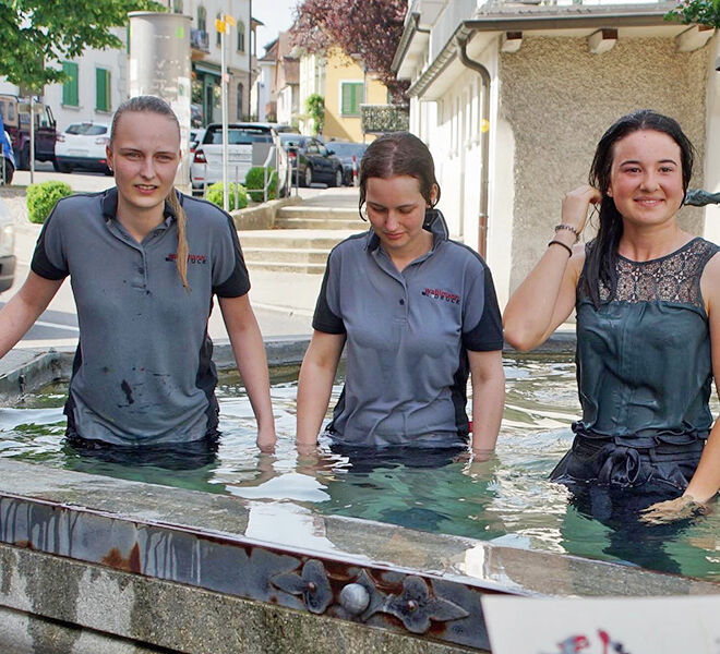 Nass, aber zufrieden. Oder, Svenja?